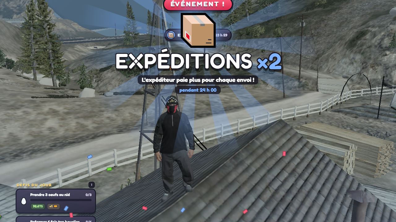 L'annonce d'un événement Expéditions ×2